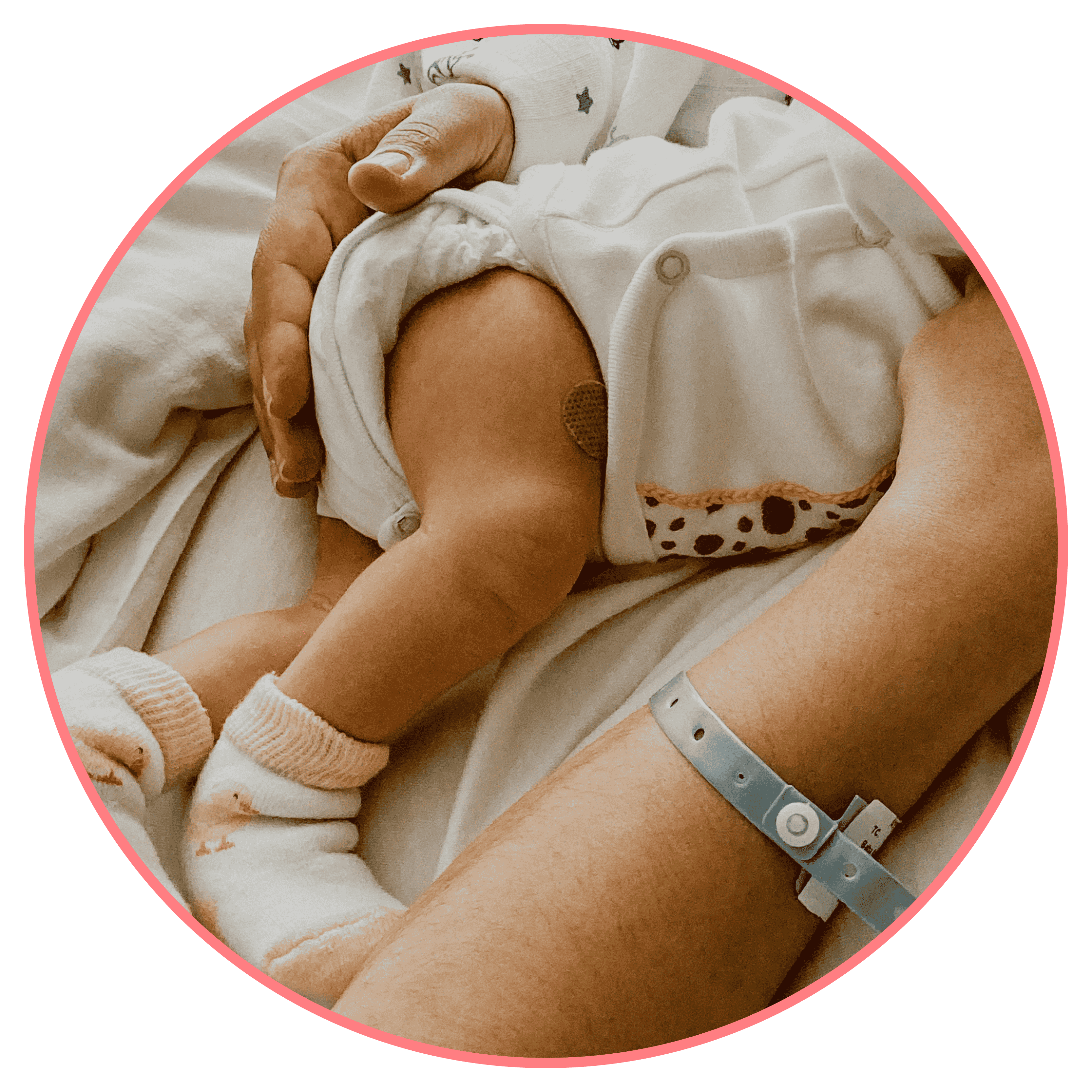 Picture of a newborn baby in hospital