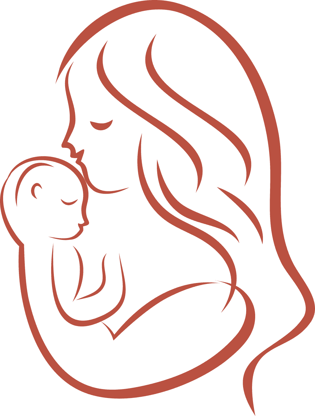 An illustration of a mother and child